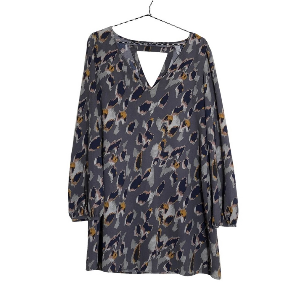 Leith Gray Patterned Mini Dress